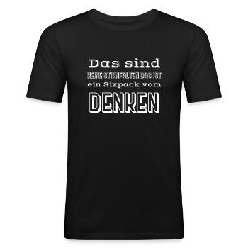 witzige Sprüche Lehrer - Männer Slim Fit T-Shirt - Schwarz - Vorne - Nik (191cm)