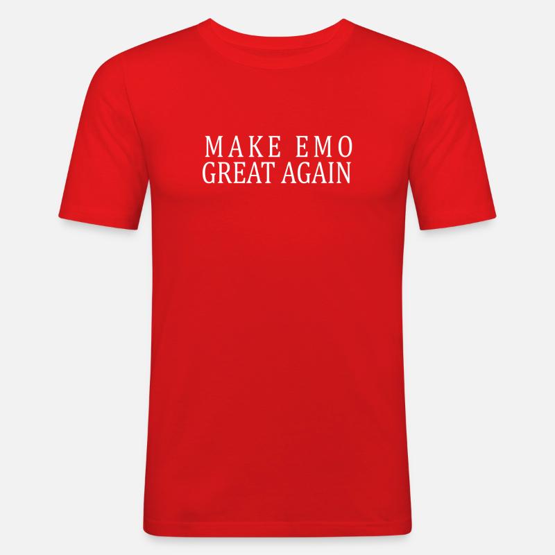 Make Emo Great Again - Männer Slim Fit T-Shirt - Rot