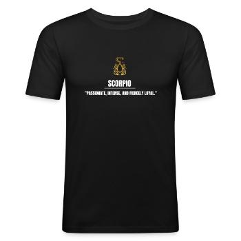 Scorpio - Men's Slim Fit T-Shirt - black - Front - Nik (191cm)