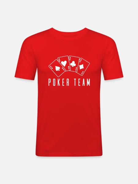 Poker Team 1 - Men's Slim Fit T-Shirt - red