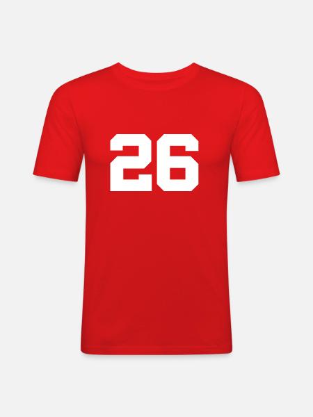26 - Men's Slim Fit T-Shirt - red