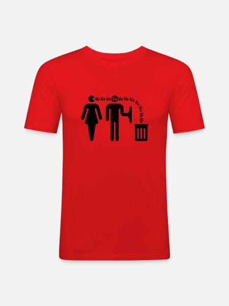 Bla bla bla / Frauenversteher - Men's Slim Fit T-Shirt - red
