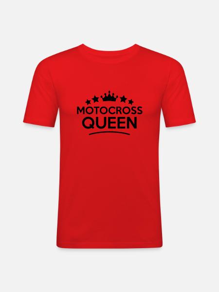 motocross queen stars - Men's Slim Fit T-Shirt - red
