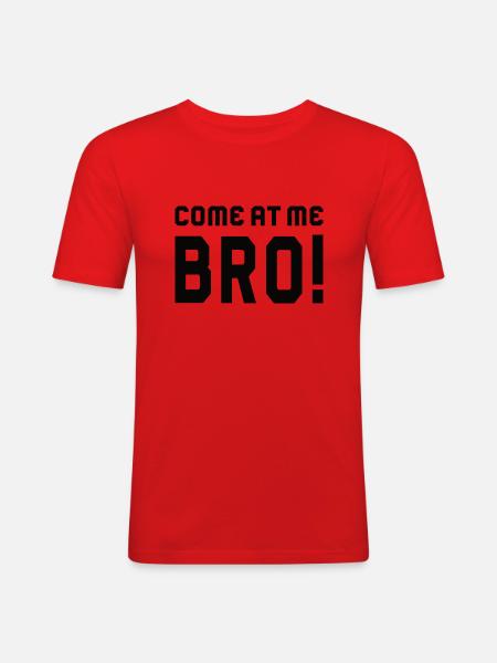 Komm zu mir, Bruder! - Männer Slim Fit T-Shirt - Rot