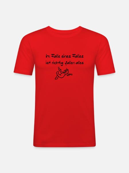 Just in case - Men's Slim Fit T-Shirt - red