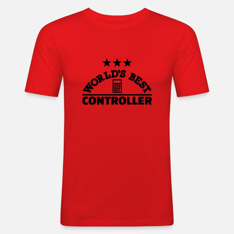 Controller - Männer Slim Fit T-Shirt - Rot