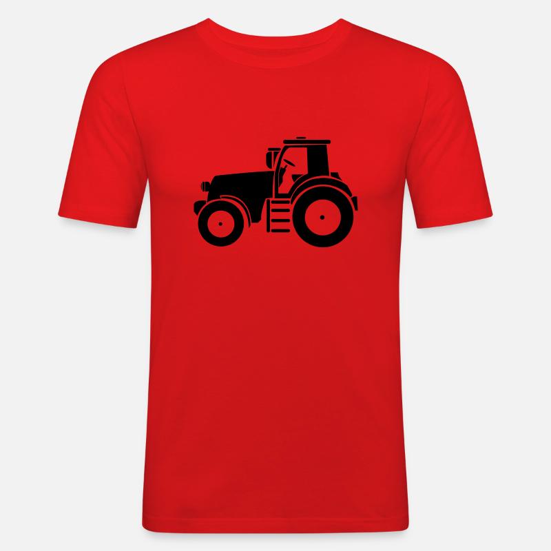 traktor - Männer Slim Fit T-Shirt - Rot