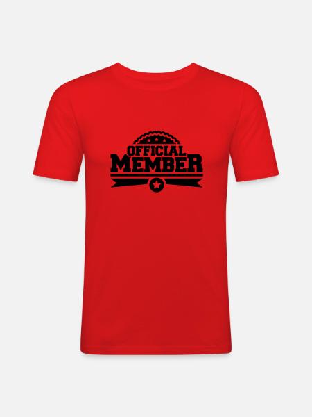 official_member_ty1 - Men's Slim Fit T-Shirt - red