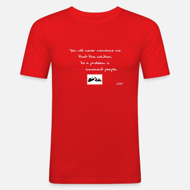solution to a problem - Men's Slim Fit T-Shirt - red