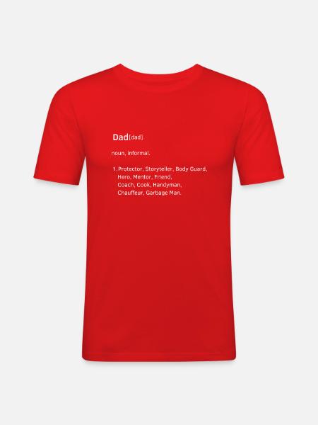 DAD - Männer Slim Fit T-Shirt - Rot