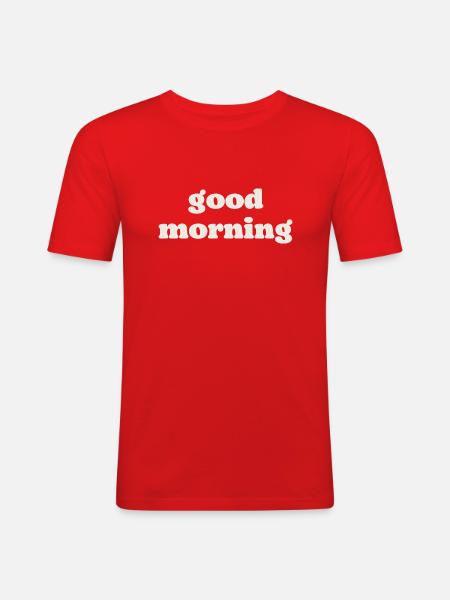 Bonjour - T-shirt près du corps Homme - rouge