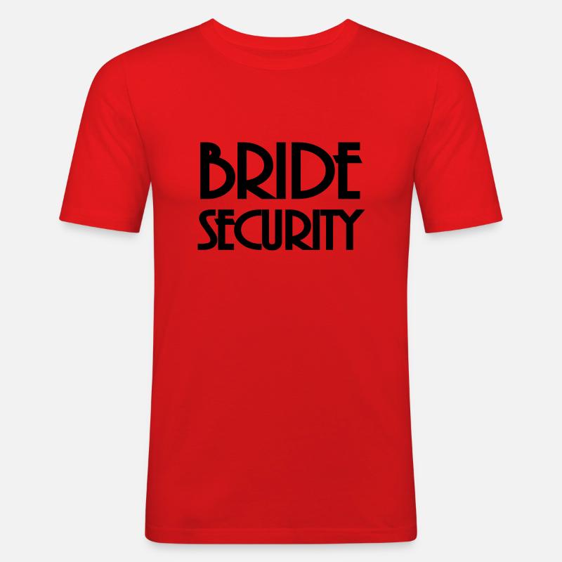 Bride Security - Männer Slim Fit T-Shirt - Rot