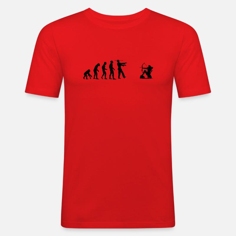 Evolution2 - Männer Slim Fit T-Shirt - Rot