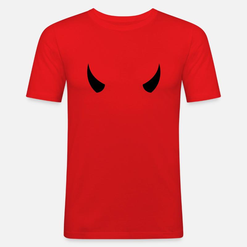 devil_wild__f1 - Männer Slim Fit T-Shirt - Rot