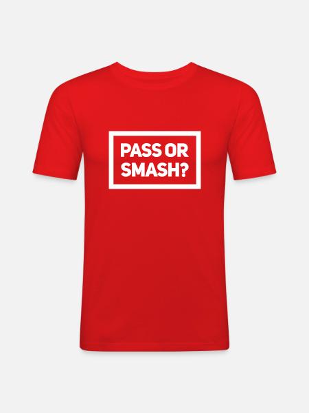Smash - Männer Slim Fit T-Shirt - Rot