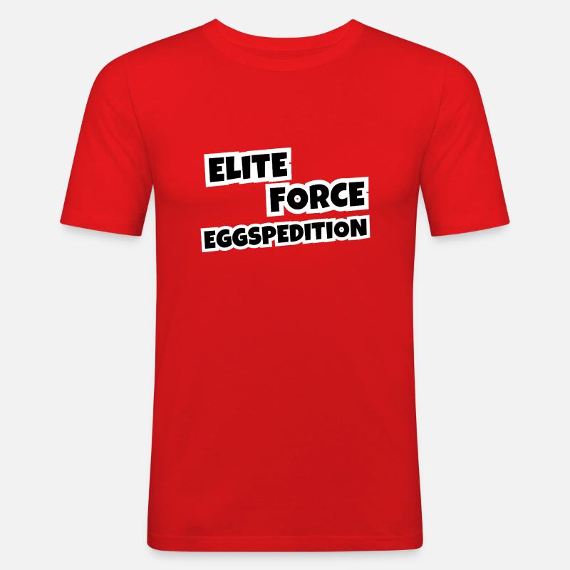 Elite Force Eggspedition - Men's Slim Fit T-Shirt - red