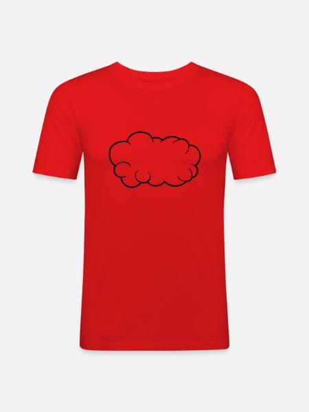 Speech Bubble Cloud Design - Men's Slim Fit T-Shirt - red