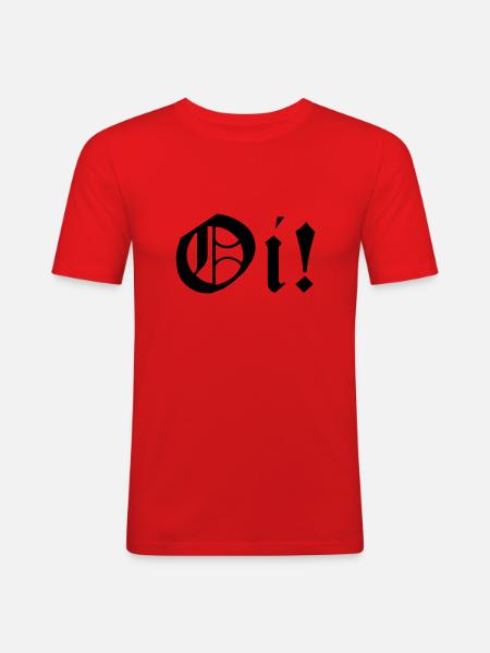 Working Class Skinhead Oi! Antiracist Bootboys My - Men's Slim Fit T-Shirt - red