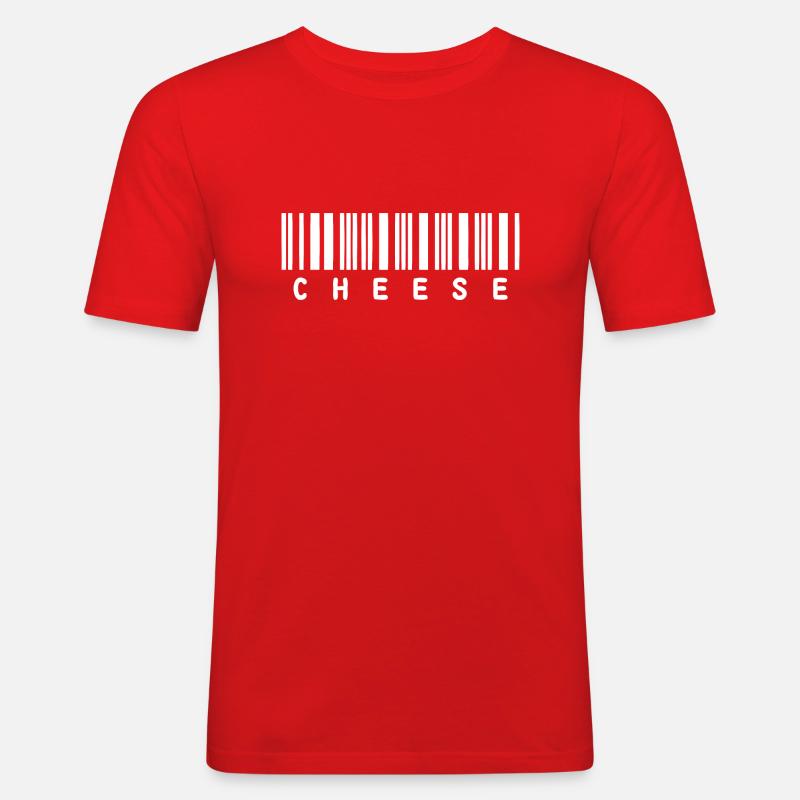 Code du fromage (code du fromage) - T-shirt près du corps Homme - rouge