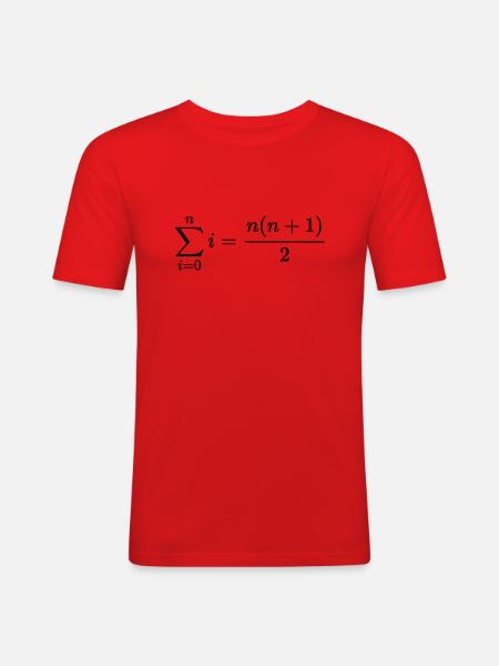 Molecular formula of Johann Carl Friedrich Gauss - Men's Slim Fit T-Shirt - red