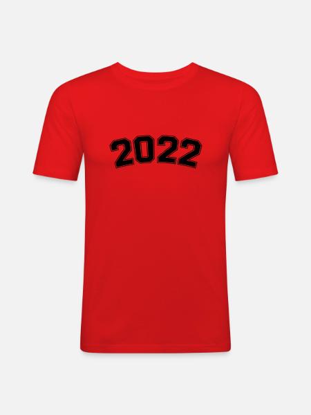 2022 - Men's Slim Fit T-Shirt - red