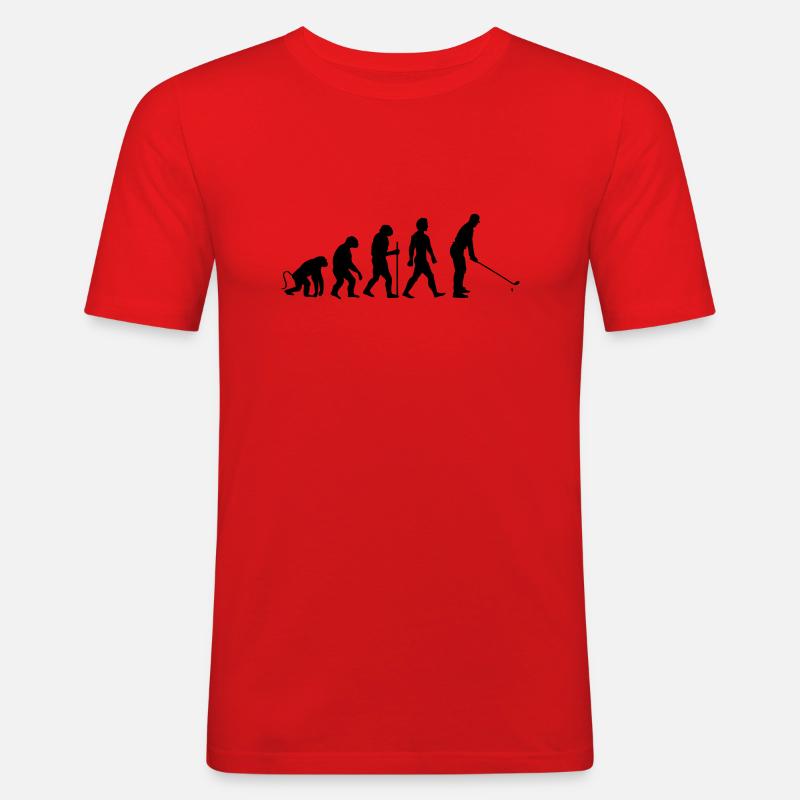 Golf Évolution - T-shirt près du corps Homme - rouge