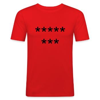 Acht Sterne, Platzhaltersymbol - Männer Slim Fit T-Shirt - Rot - Vorne - Jaron (178cm)