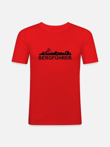 mountain guide - Men's Slim Fit T-Shirt - red