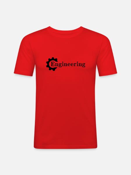 Engineer logo - Men's Slim Fit T-Shirt - red