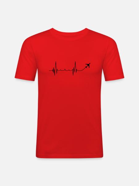 Aviation is life - Men's Slim Fit T-Shirt - red