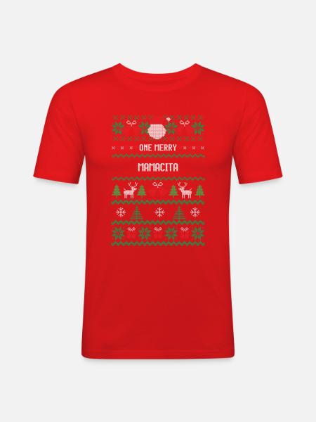 One Merry Mamacita - Men's Slim Fit T-Shirt - red