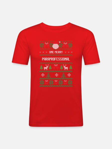 One Merry Paraprofessional - Men's Slim Fit T-Shirt - red