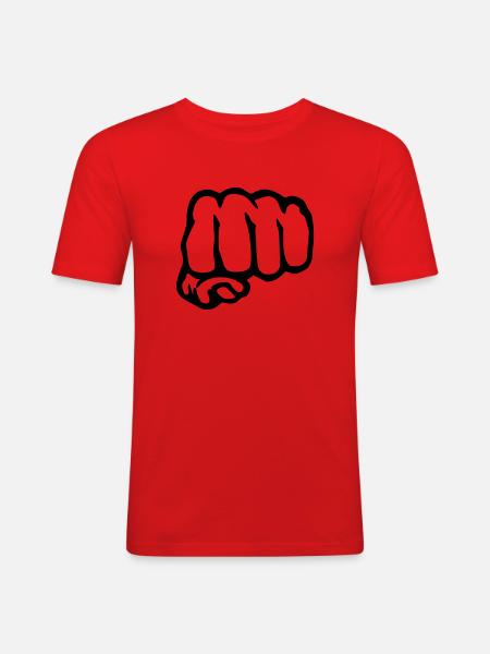 Faust - Männer Slim Fit T-Shirt - Rot