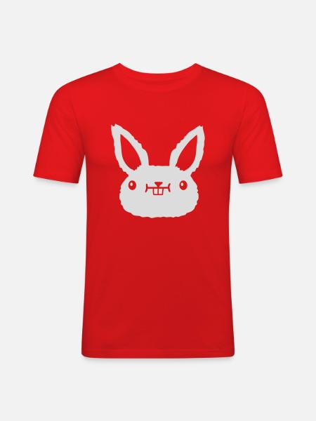 Dear kawaii Face - Men's Slim Fit T-Shirt - red