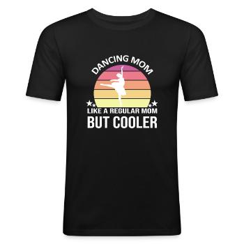Dancing Dance Music - Männer Slim Fit T-Shirt - Schwarz - Vorne - Nik (191cm)