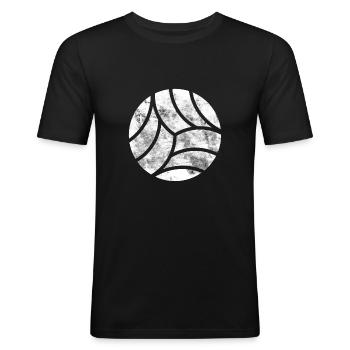 Volley ball - Men's Slim Fit T-Shirt - black - Front - Nik (191cm)