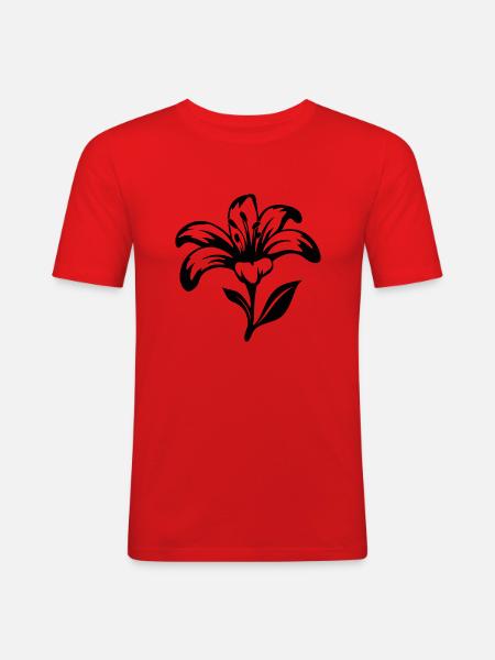 A Monochromatic Ode to Azaleas - Männer Slim Fit T-Shirt - Rot