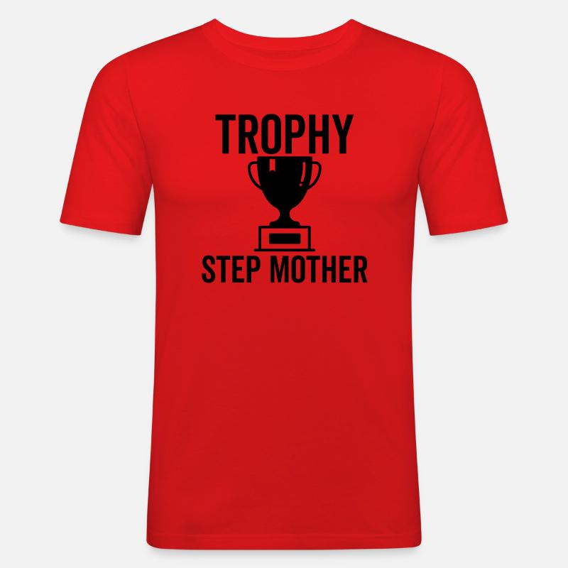 Trophäe Stiefmutter - Männer Slim Fit T-Shirt - Rot