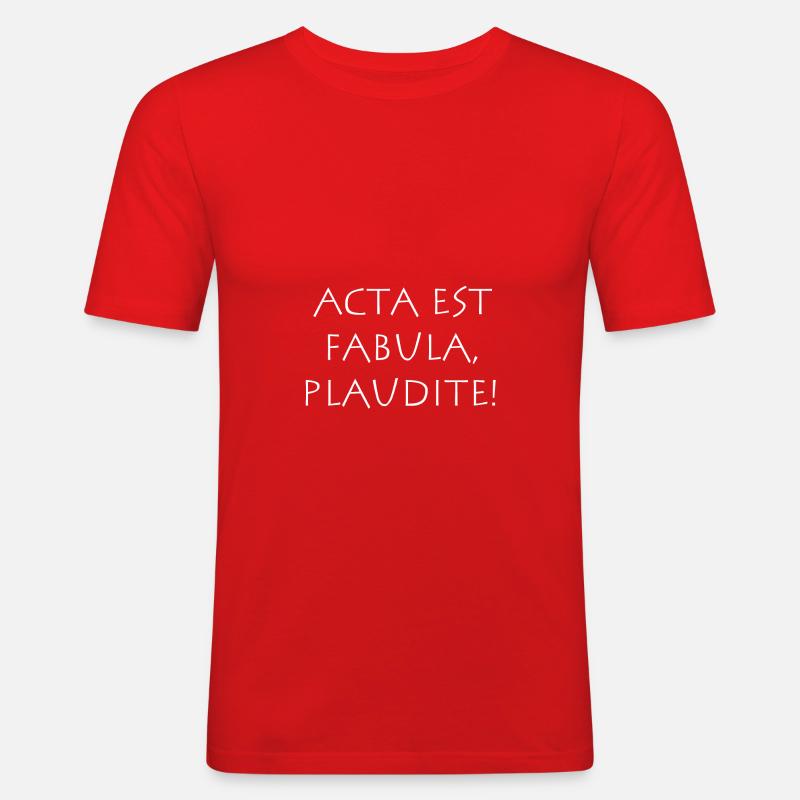 Acta est Fabula Plaudite - Men's Slim Fit T-Shirt - red