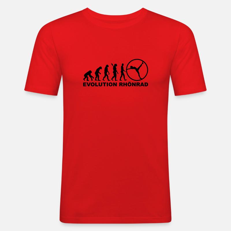 Evolution Rhönrad - T-shirt près du corps Homme - rouge