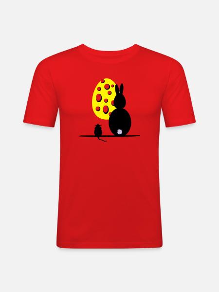 Mäuseosterei - Männer Slim Fit T-Shirt - Rot