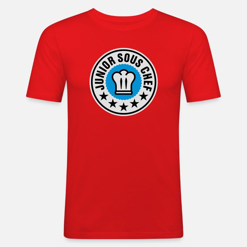 Junior Sous Chef - Männer Slim Fit T-Shirt - Rot