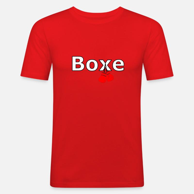 Boxen - Männer Slim Fit T-Shirt - Rot