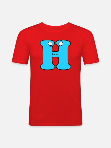 H - T-shirt près du corps Homme - rouge