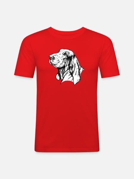 Bracco Italiano Portrait - Men's Slim Fit T-Shirt - red