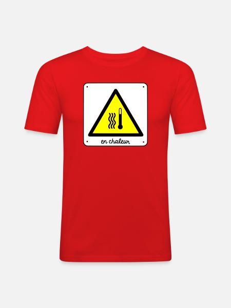 Heat - Men's Slim Fit T-Shirt - red