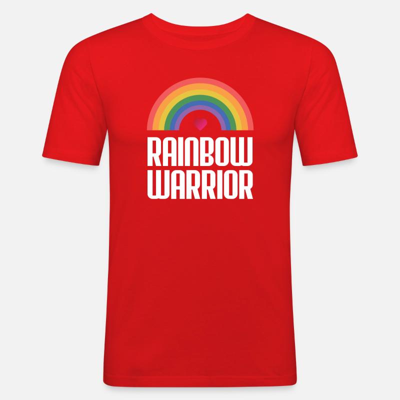 LGBTQ-Pride-Monat - Rainbow Warrior - Männer Slim Fit T-Shirt - Rot