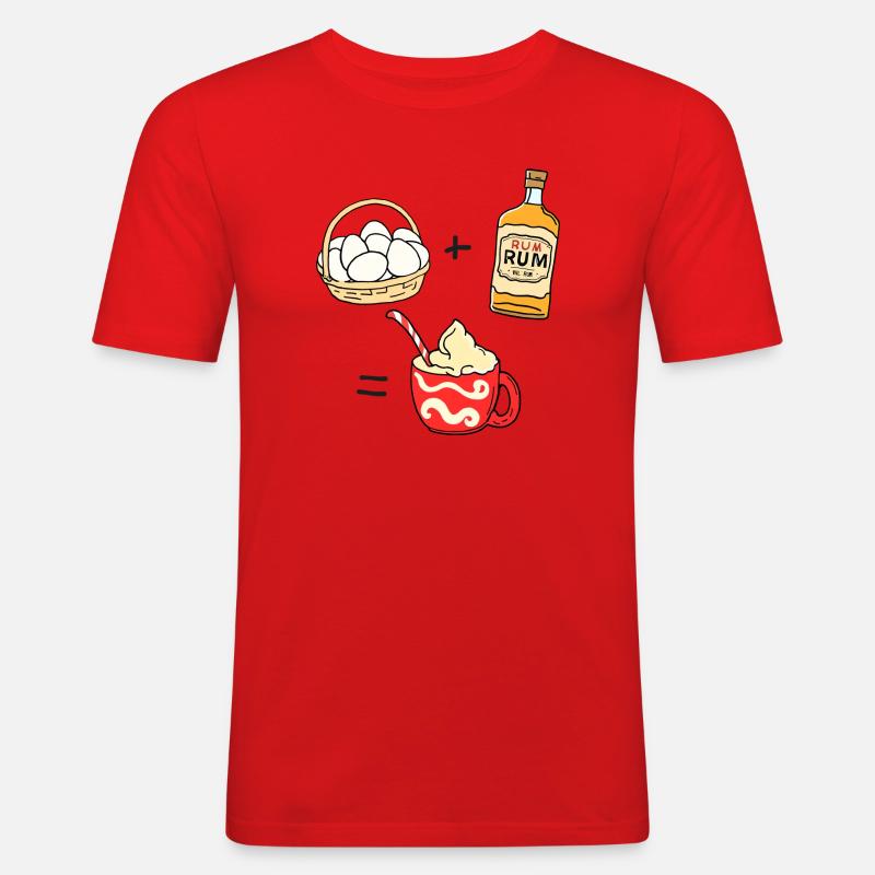 Eierpunsch - Männer Slim Fit T-Shirt - Rot