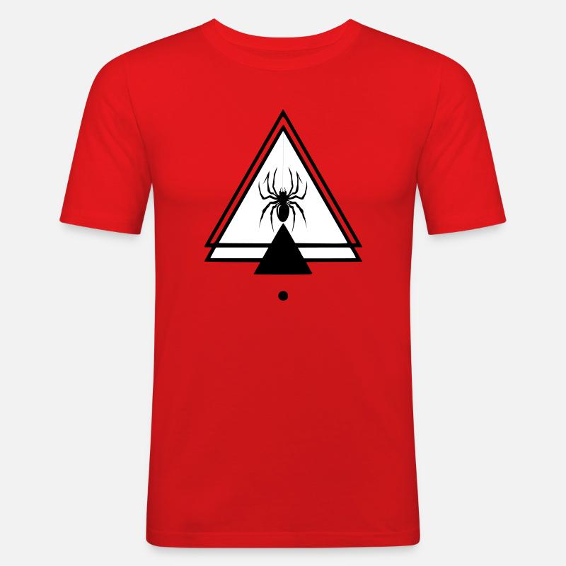Spinne - Männer Slim Fit T-Shirt - Rot