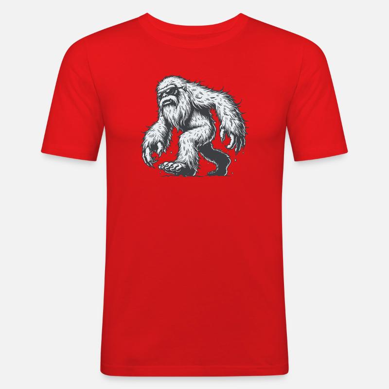 Yeti - Männer Slim Fit T-Shirt - Rot